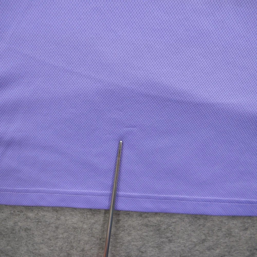 Adidas Golf Shirt Mens Large Purple Striped Climacool Short Sleeve Polo